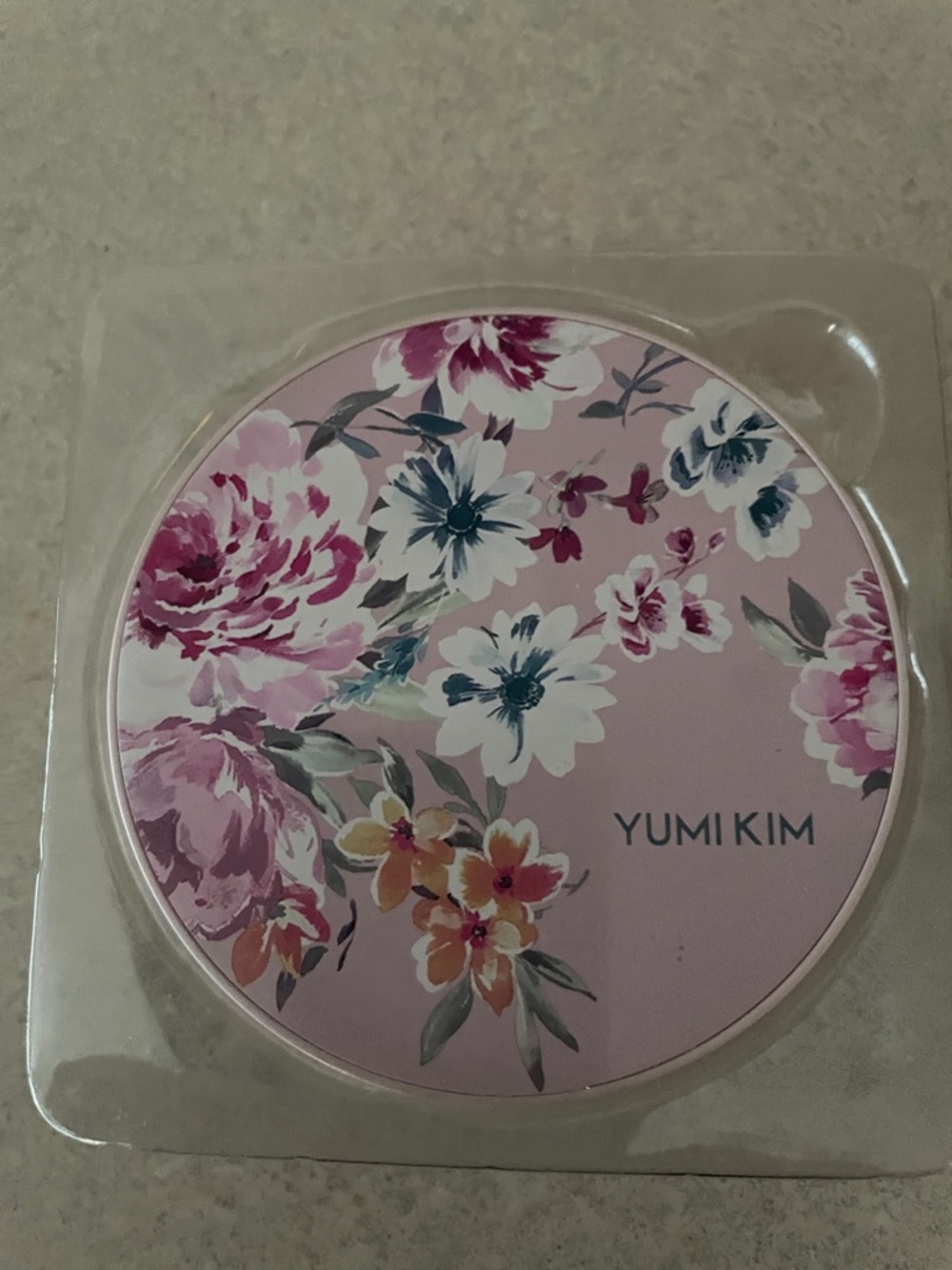 Yumi Kim Pink Floral Wireless Charging Pad with Multicolor Blooms